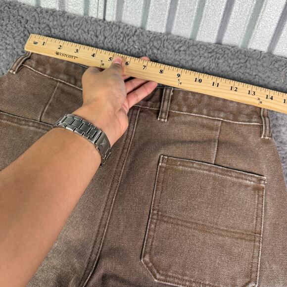 Taylor Stitch The Chore Pants Mens 28x30 Brown Boss Duck Canvas Double Knee Work - Picture 13 of 16